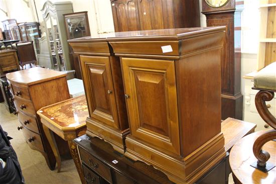 Pair mahogany bedside cupboards